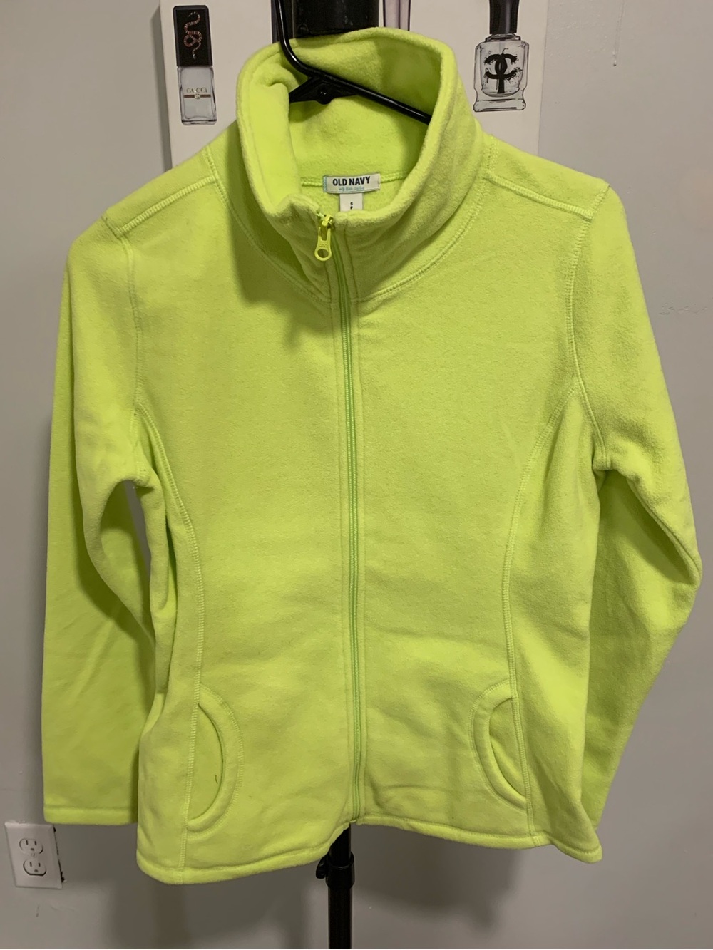 Old Navy Neon Yellow Fleece Full-Zip Jacket SJL020